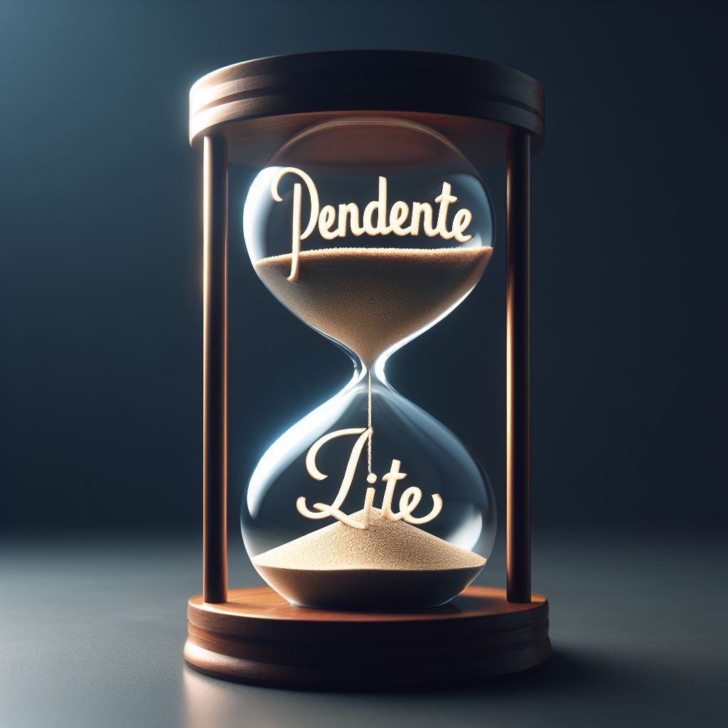 Hourglass with sand flowing, symbolizing the temporary duration of pendente lite orders in Virginia divorce proceedings